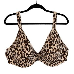 Ambrielle Full Figure Every Day Full Coverage Underwire Bra Cheetah Print 42DD